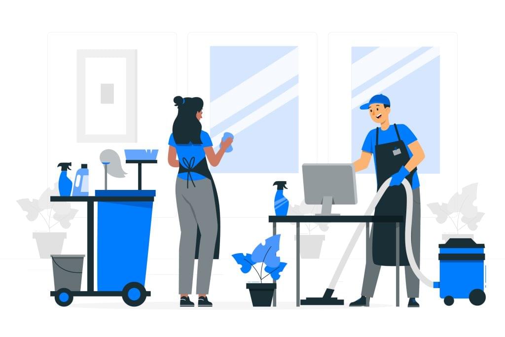 Cleaners with cleaning products Maid Agency